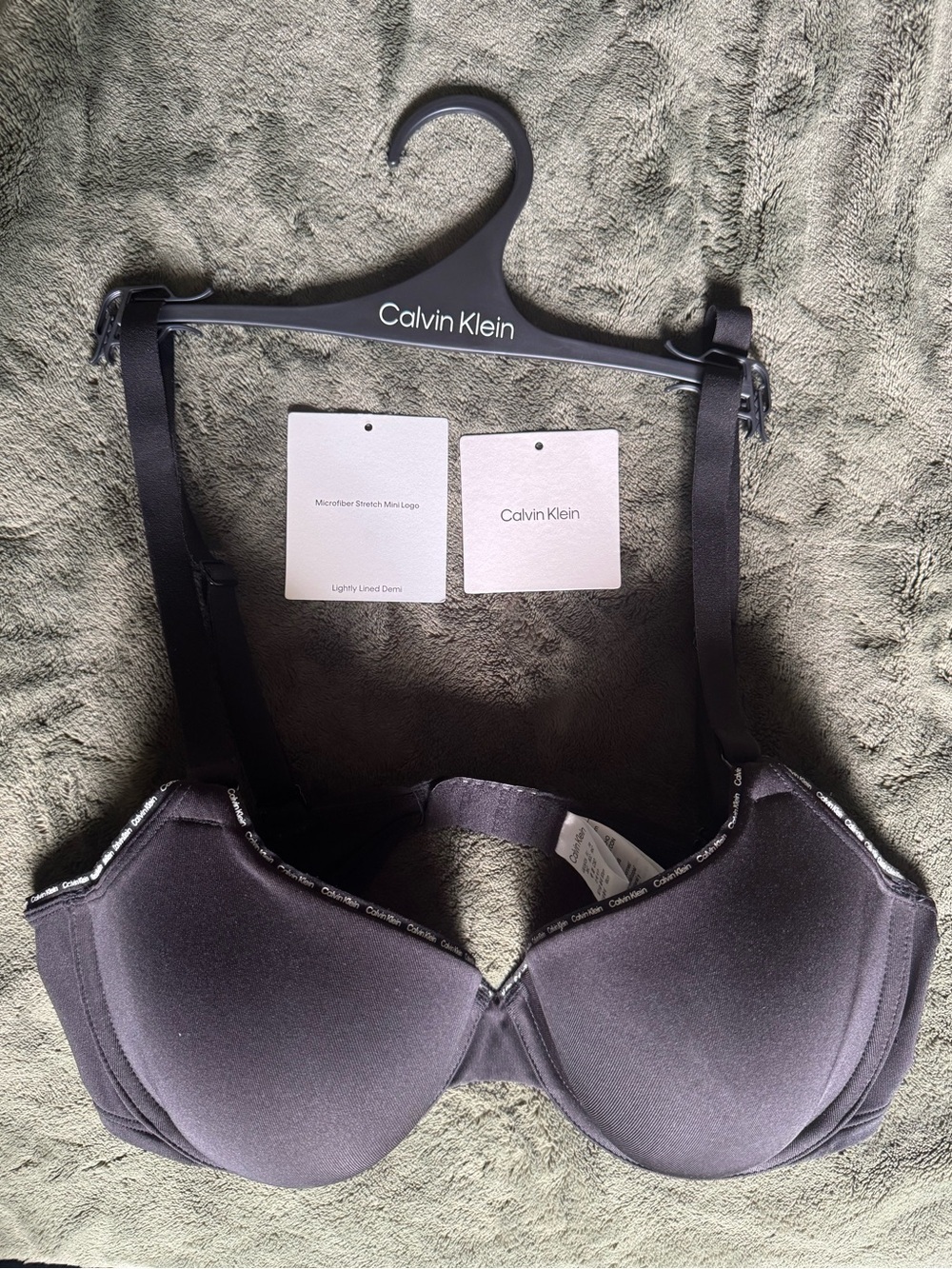 Calvin Klein Black Lightly Lined Demi Bra Size 36C